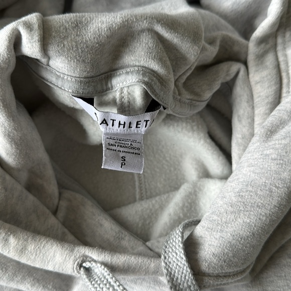 Athleta Pullover Hooded Sweatshirt Light Grey Size S - Picture 8 of 9